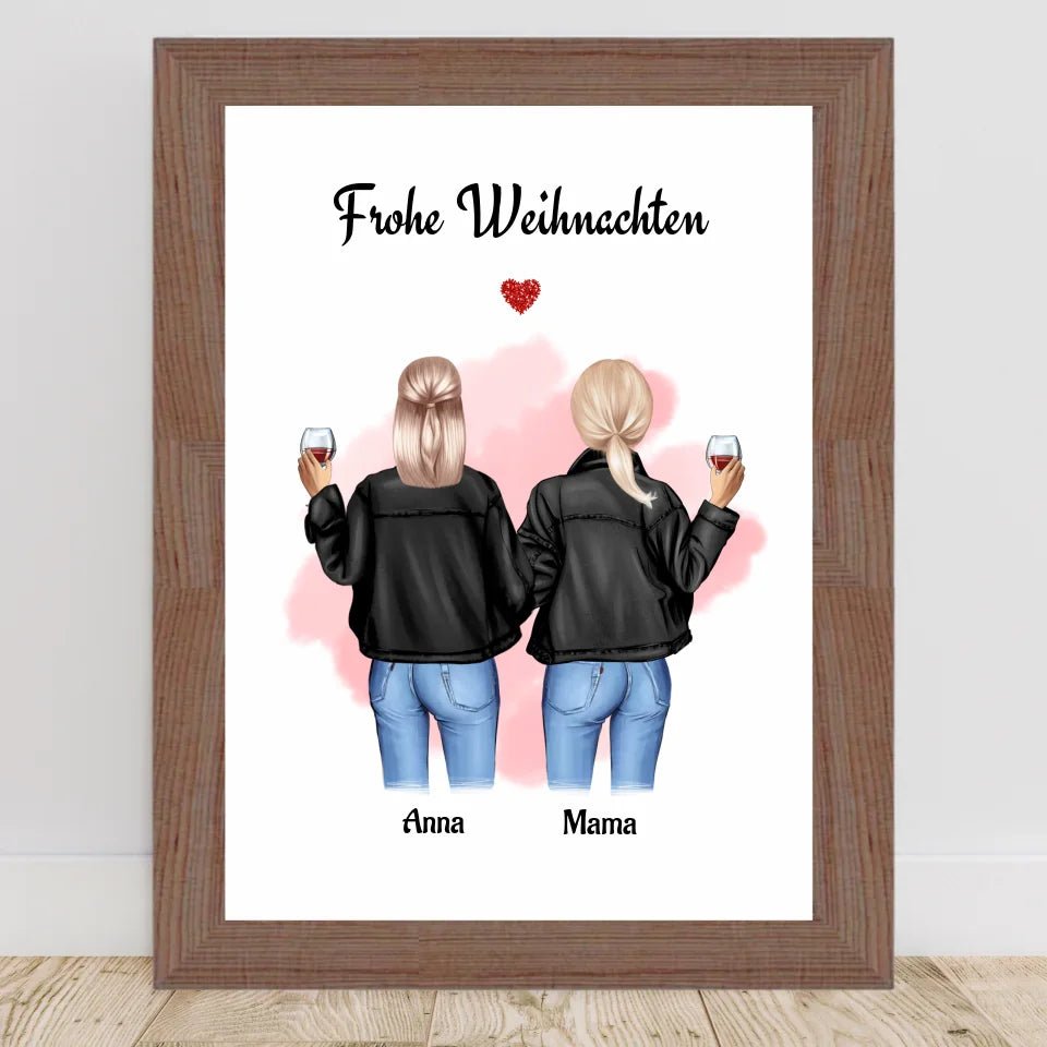 Weihnachtsgeschenk Bild für die beste Freundin - Cantty