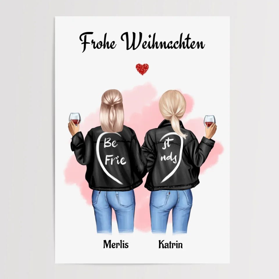 Weihnachtsgeschenk Bild für die beste Freundin - Cantty