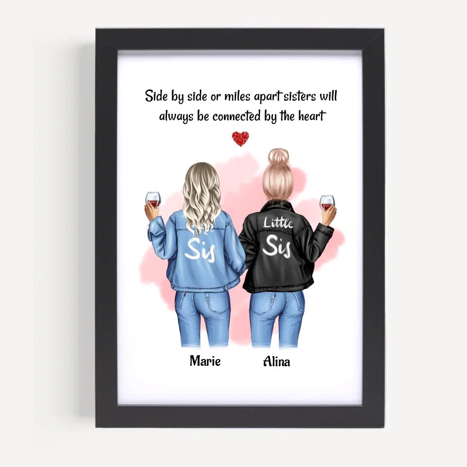 Geschenk Bild für Schwester personalisiert mit Name & Spruch - Cantty