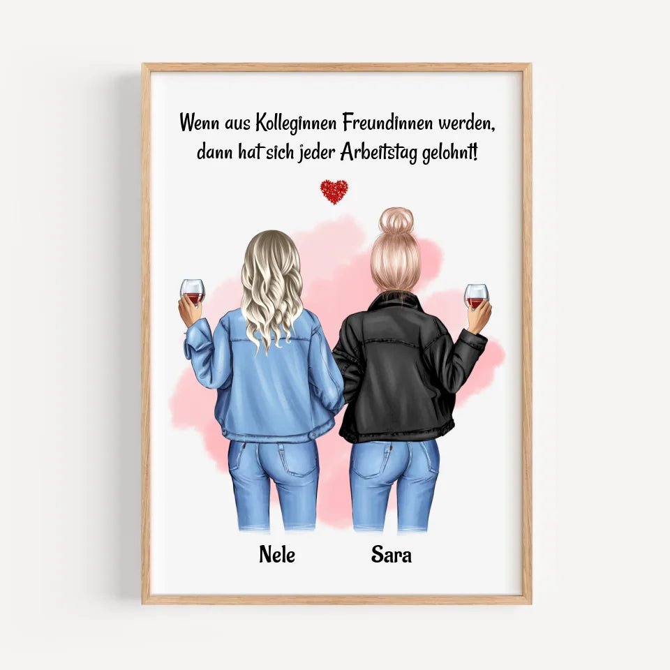 Geschenk für Lieblingskollegin Bild mit Spruch & Name personalisiert - Cantty