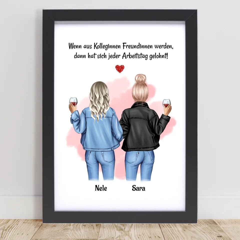 Geschenk für Lieblingskollegin Bild mit Spruch & Name personalisiert - Cantty