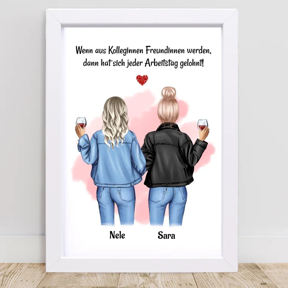 Geschenk für Lieblingskollegin Bild mit Spruch & Name personalisiert - Cantty