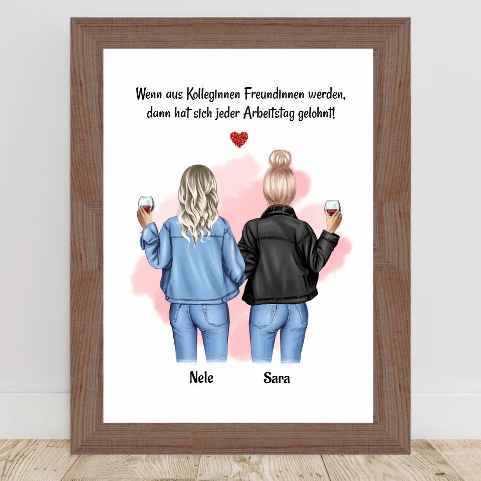 Geschenk für Lieblingskollegin Bild mit Spruch & Name personalisiert - Cantty