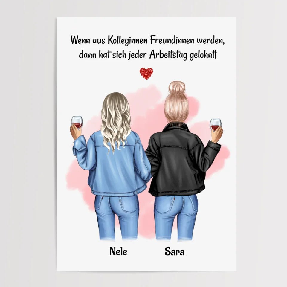Geschenk für Lieblingskollegin Bild mit Spruch & Name personalisiert - Cantty