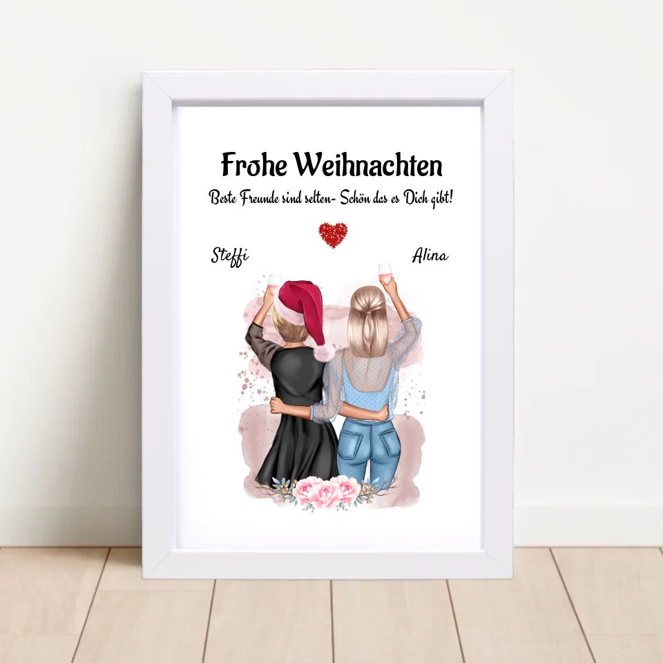 Beste Freunde 2 Frauen Poster Geschenk Weihnachten - Cantty