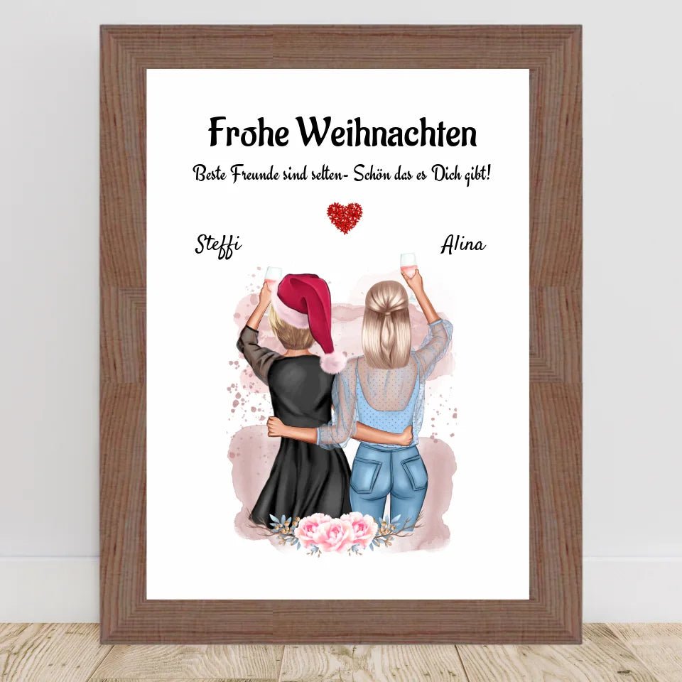 Beste Freunde 2 Frauen Poster Geschenk Weihnachten - Cantty