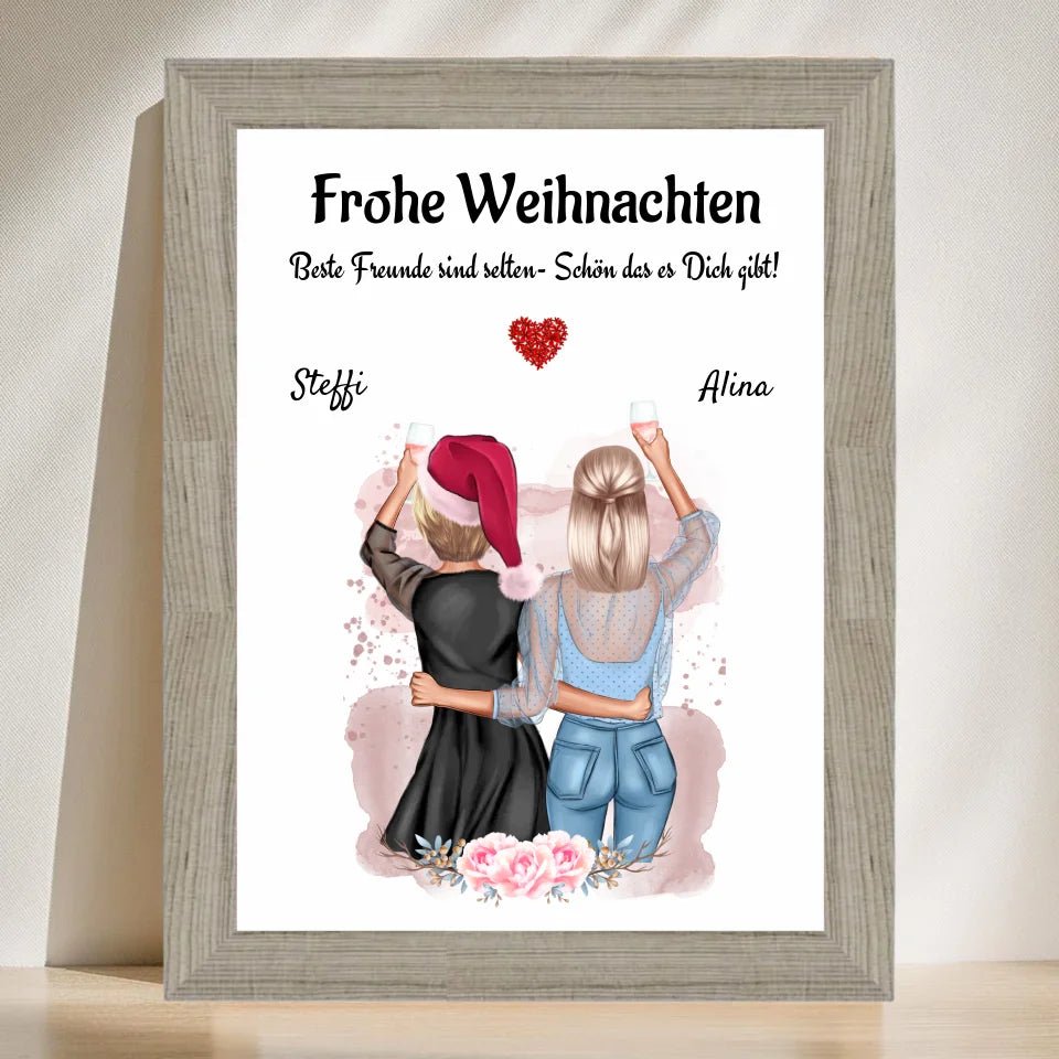 Beste Freunde 2 Frauen Poster Geschenk Weihnachten - Cantty