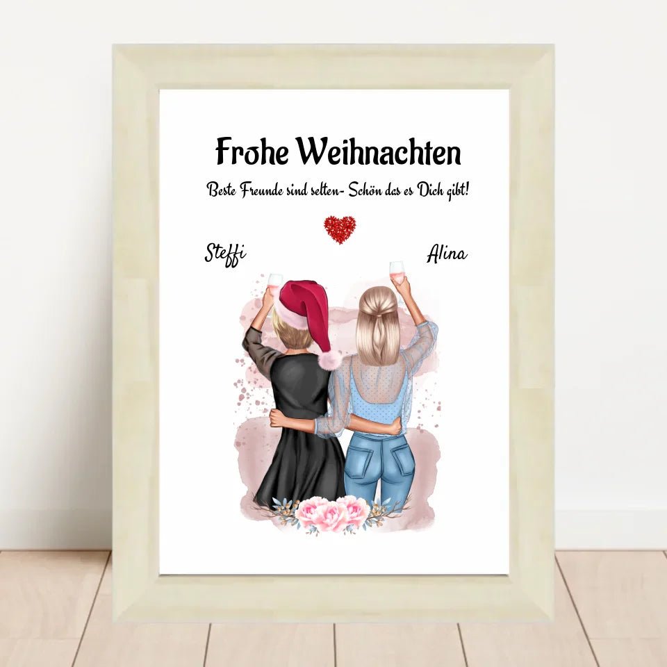 Beste Freunde 2 Frauen Poster Geschenk Weihnachten - Cantty