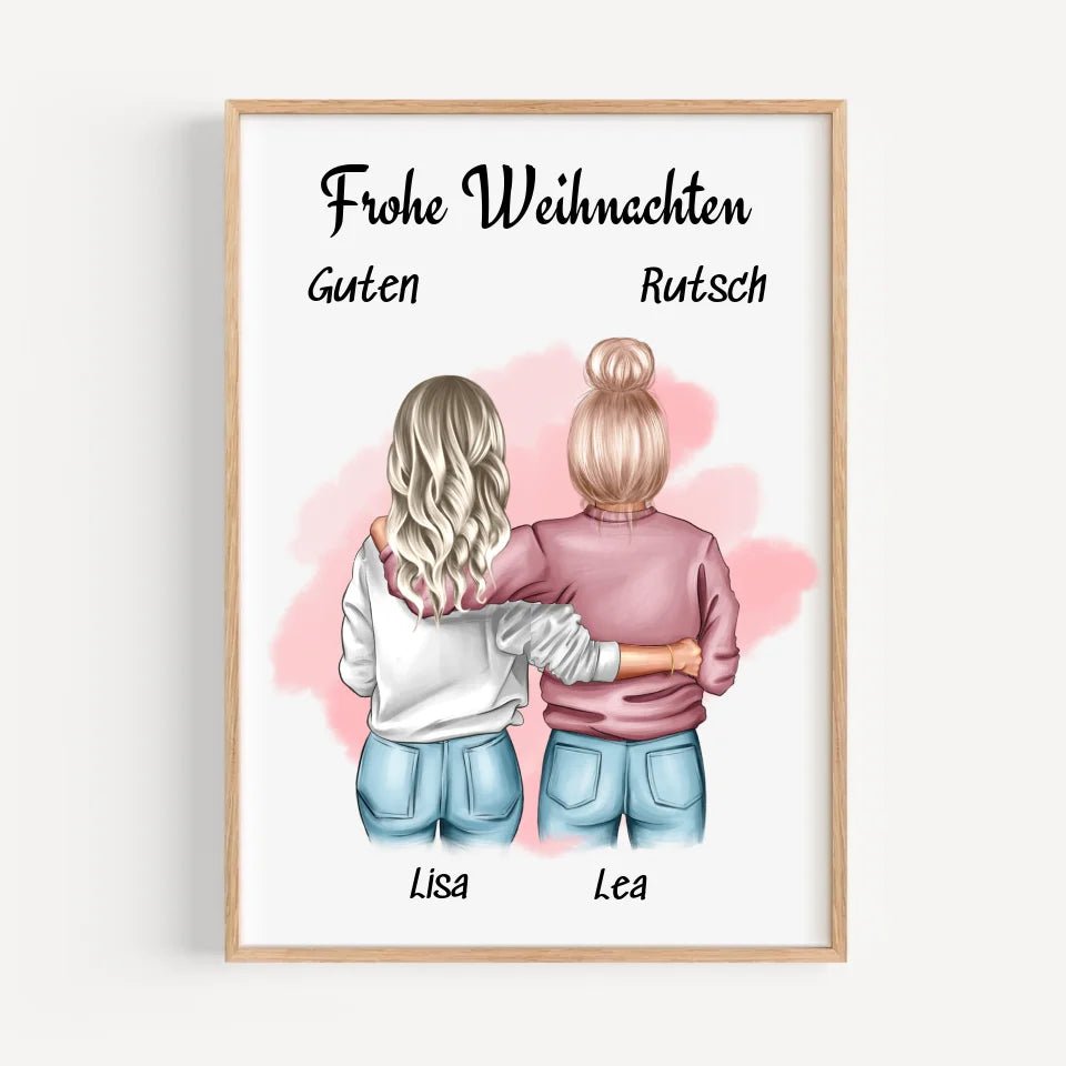 Weihnachtsgeschenk für Frauen Poster Freunde personalisieren - Cantty