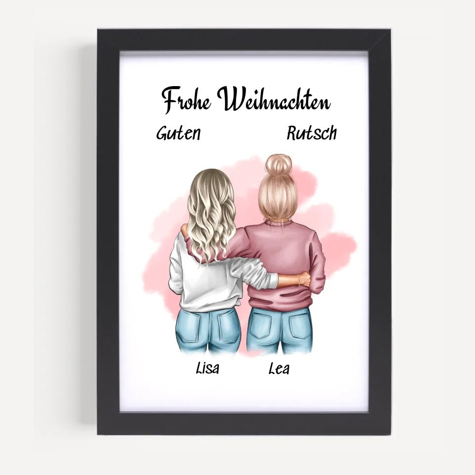 Weihnachtsgeschenk für Frauen Poster Freunde personalisieren - Cantty