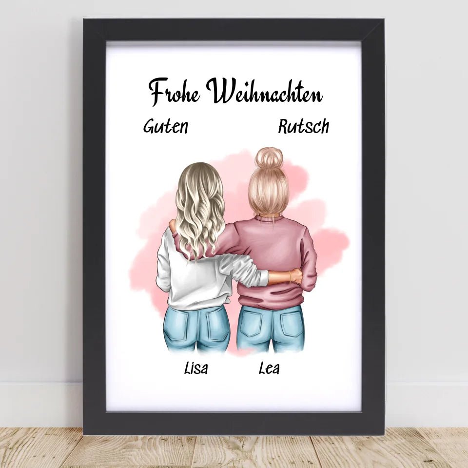 Weihnachtsgeschenk für Frauen Poster Freunde personalisieren - Cantty