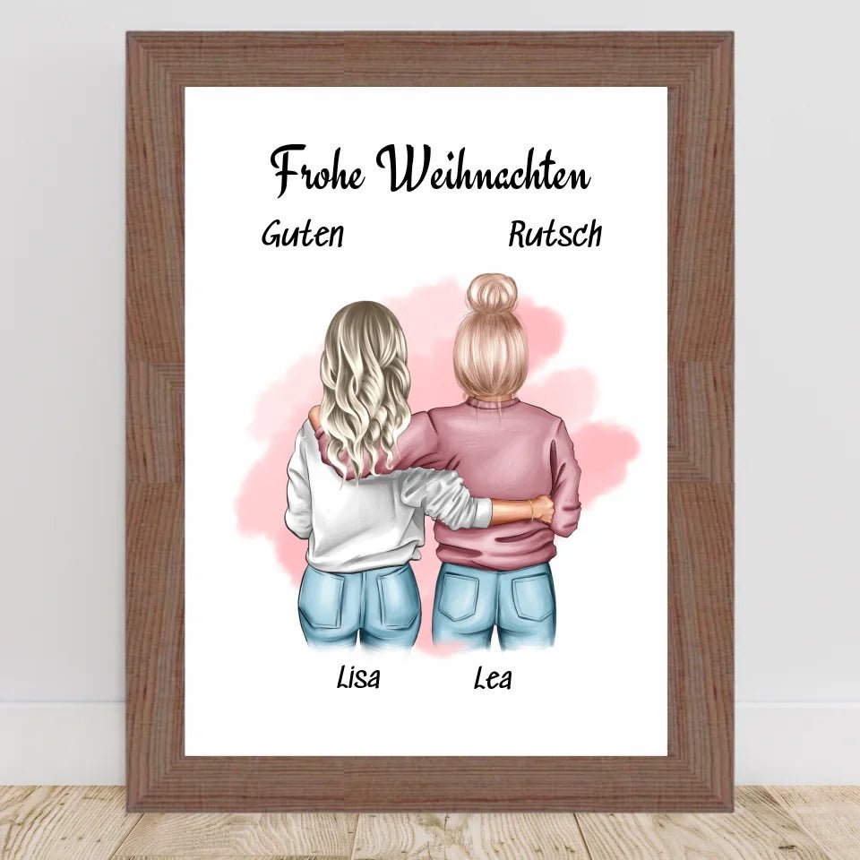 Weihnachtsgeschenk für Frauen Poster Freunde personalisieren - Cantty