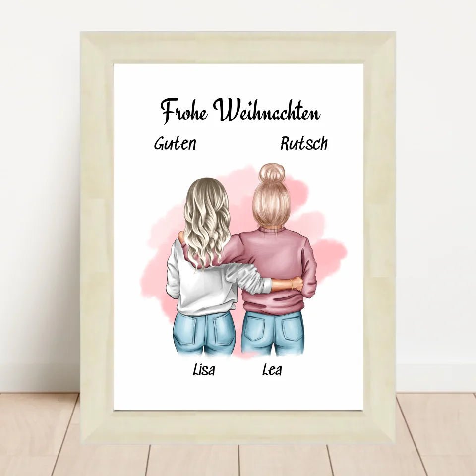 Weihnachtsgeschenk für Frauen Poster Freunde personalisieren - Cantty