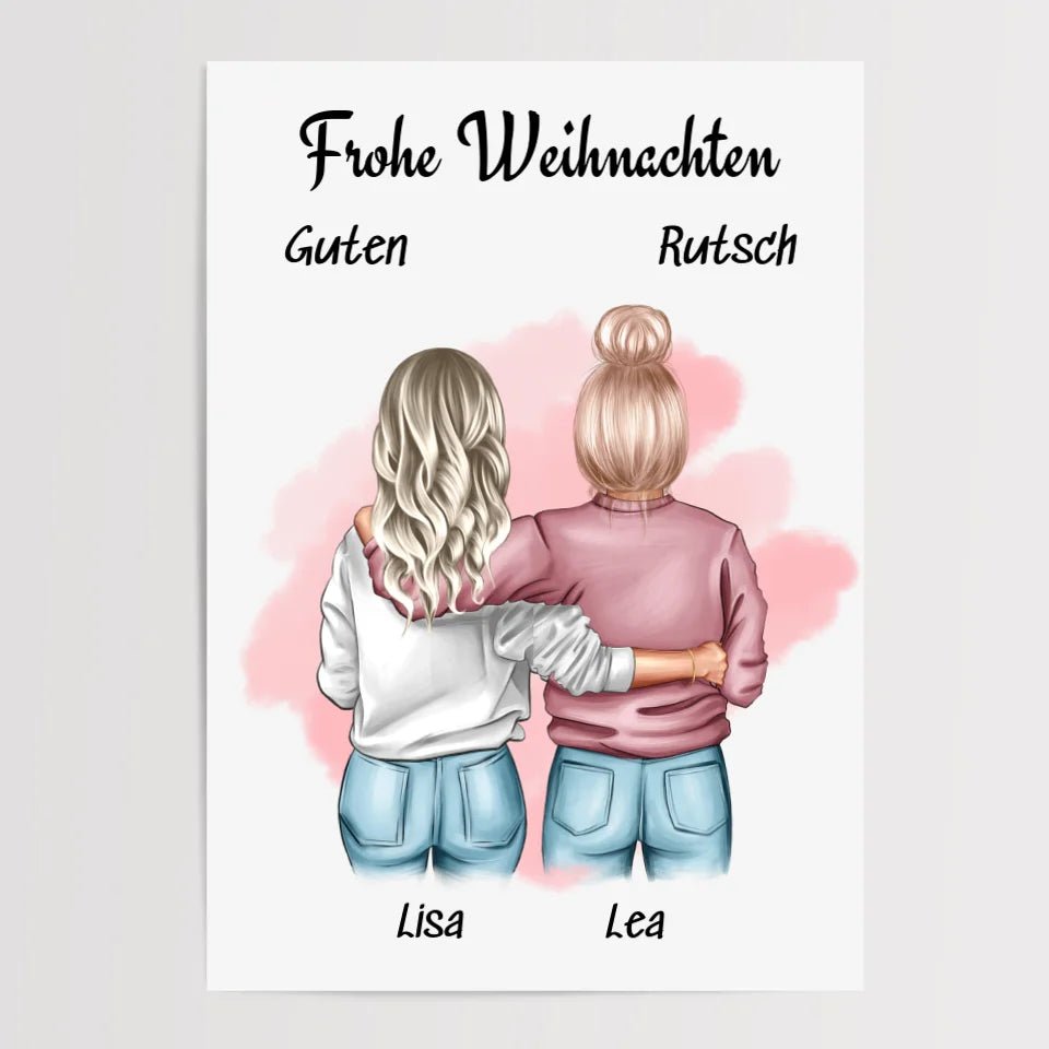 Weihnachtsgeschenk für Frauen Poster Freunde personalisieren - Cantty