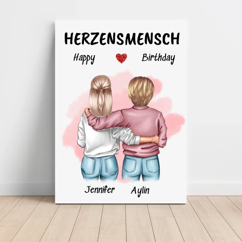 Frauen Geschenk Freundschaft Poster personalisiert - Cantty