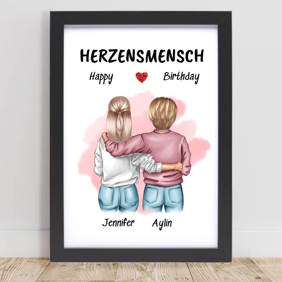 Frauen Geschenk Freundschaft Poster personalisiert - Cantty