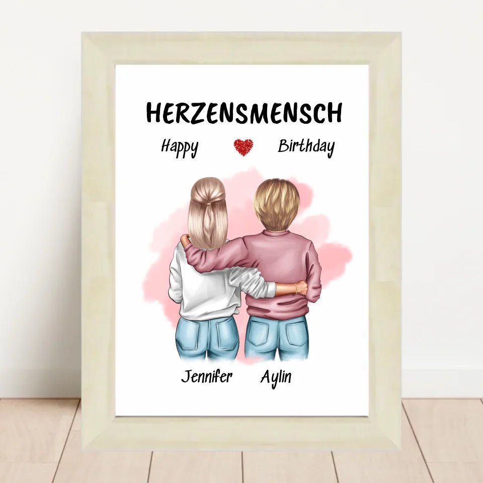 Frauen Geschenk Freundschaft Poster personalisiert - Cantty