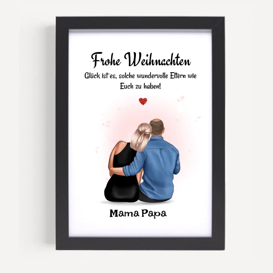Eltern Bild Weihnachtsgeschenk personalisiert für Mama Papa - Cantty