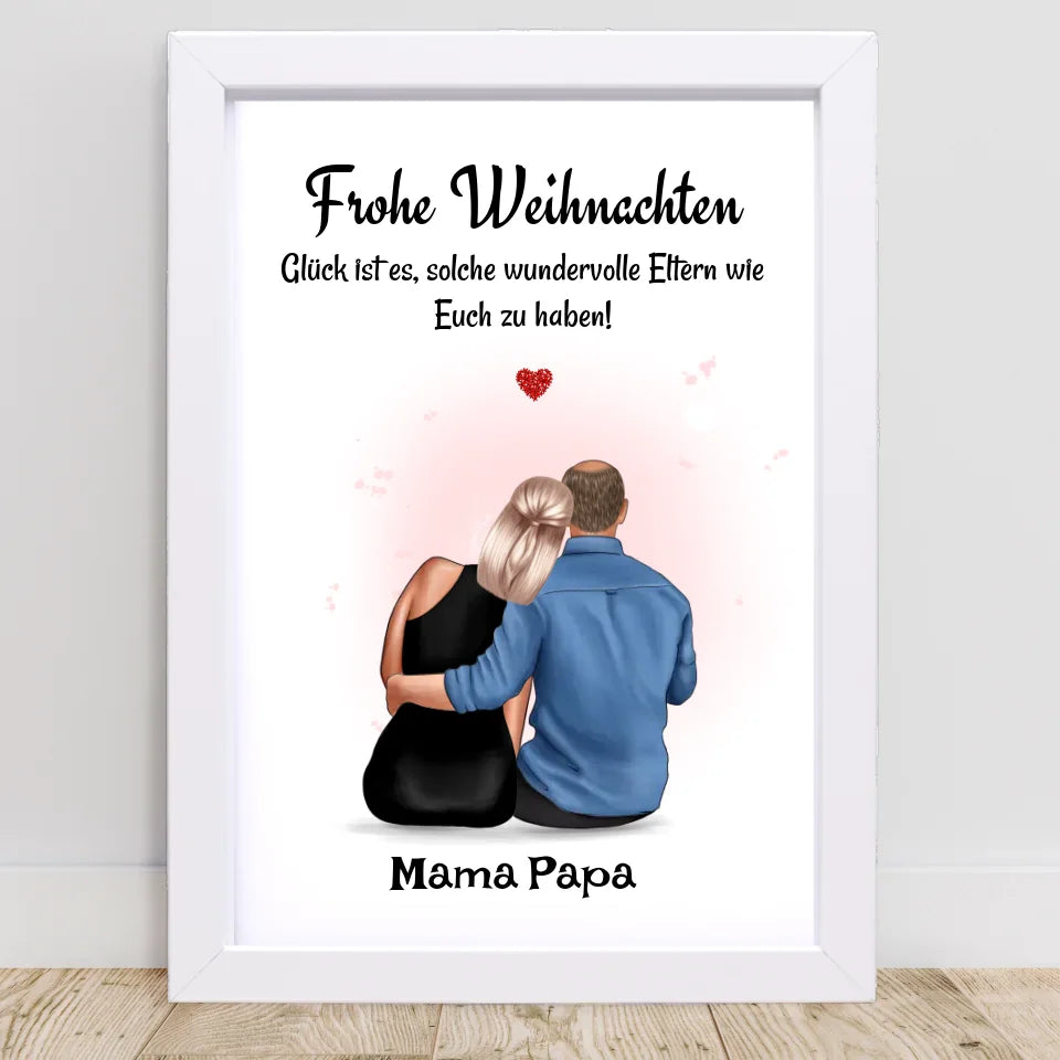 Poster mit Rahmen Weiß 2
