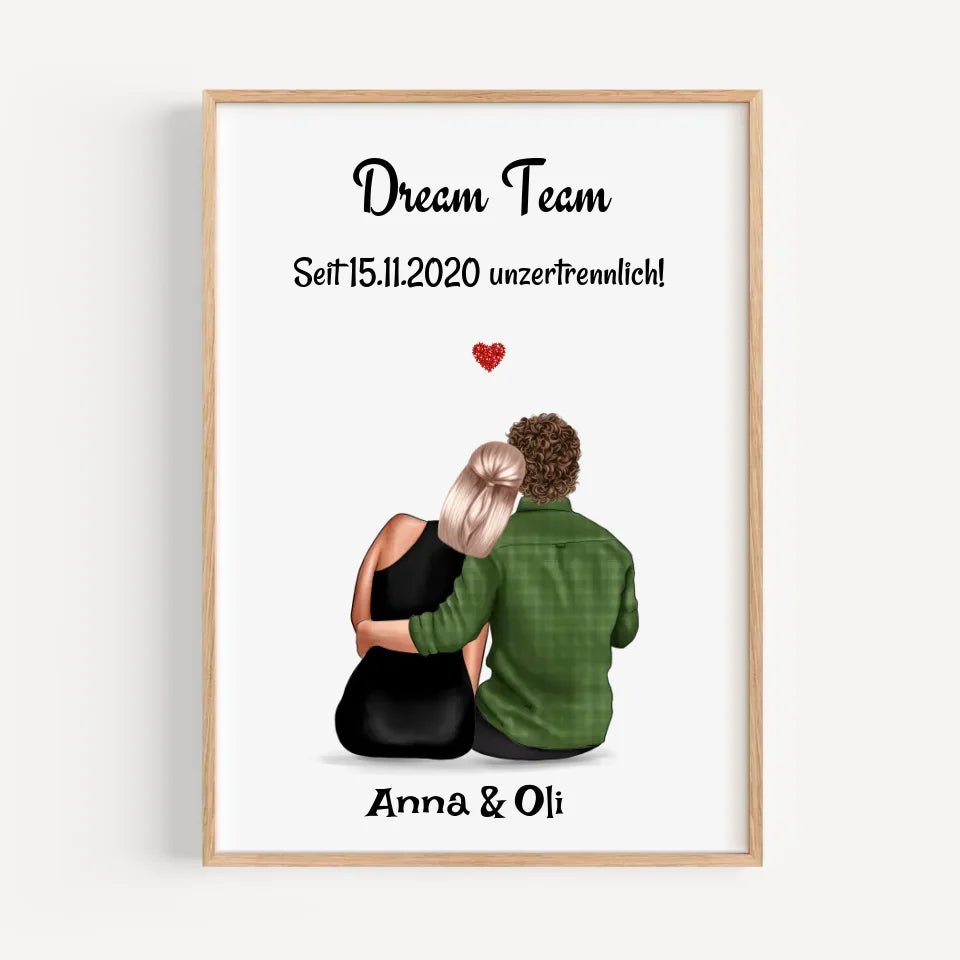 Freundin Jahrestag Bild Geschenk personalisiert - Cantty