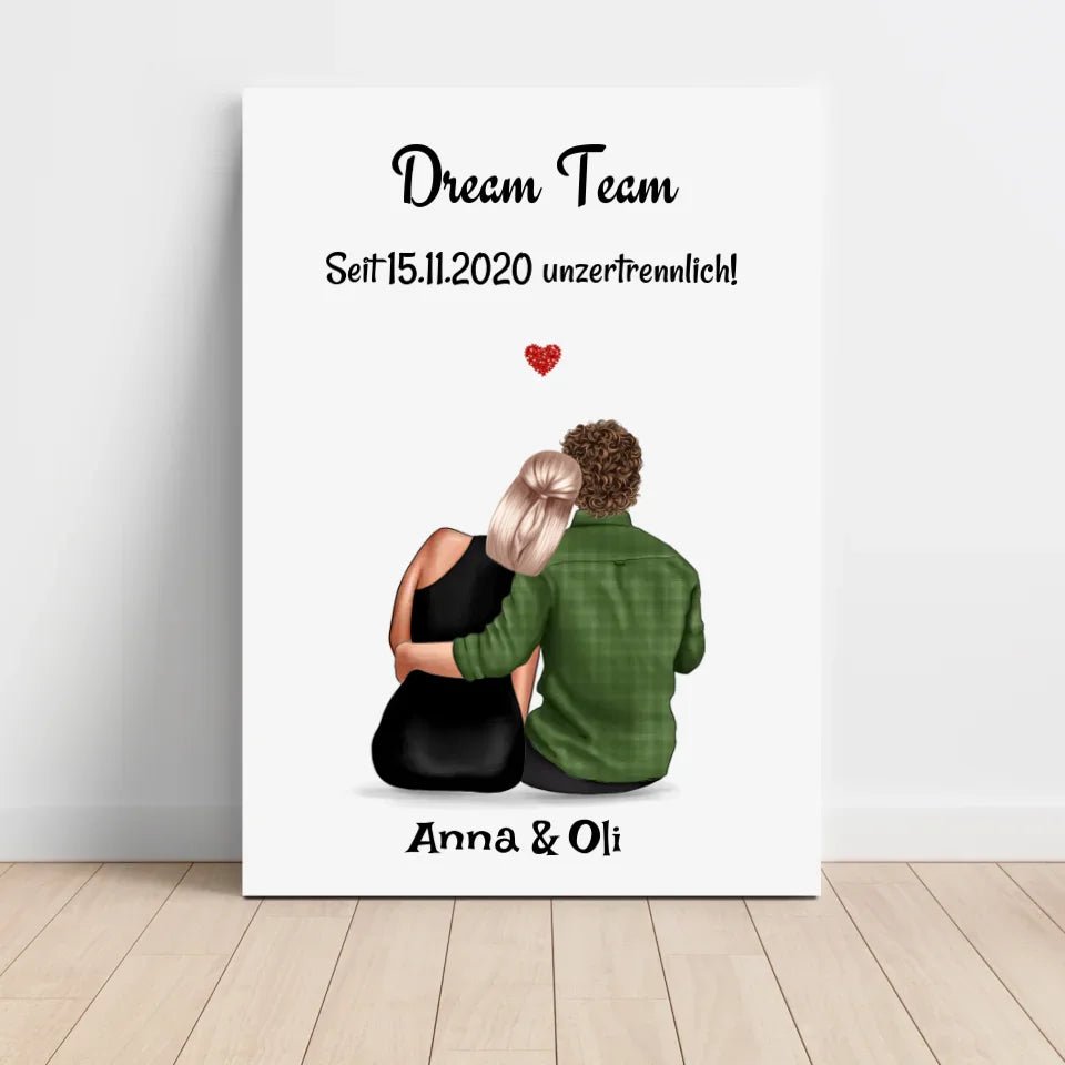 Freundin Jahrestag Bild Geschenk personalisiert - Cantty