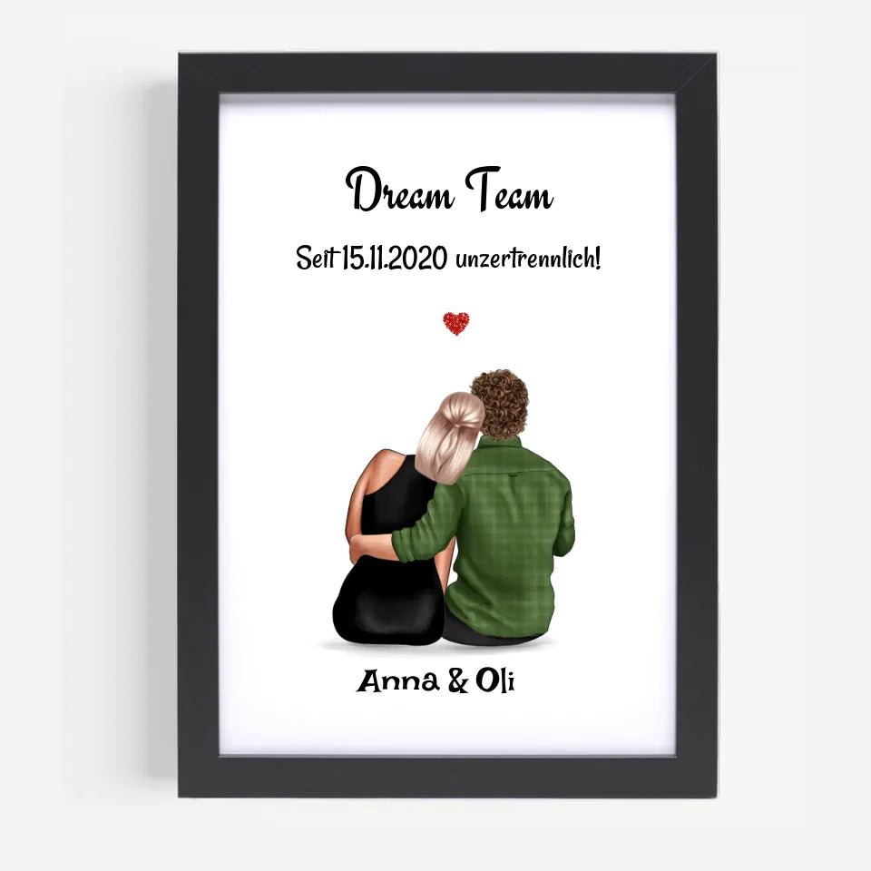 Freundin Jahrestag Bild Geschenk personalisiert - Cantty