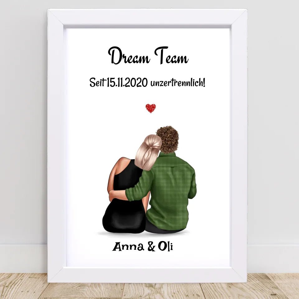 Freundin Jahrestag Bild Geschenk personalisiert - Cantty