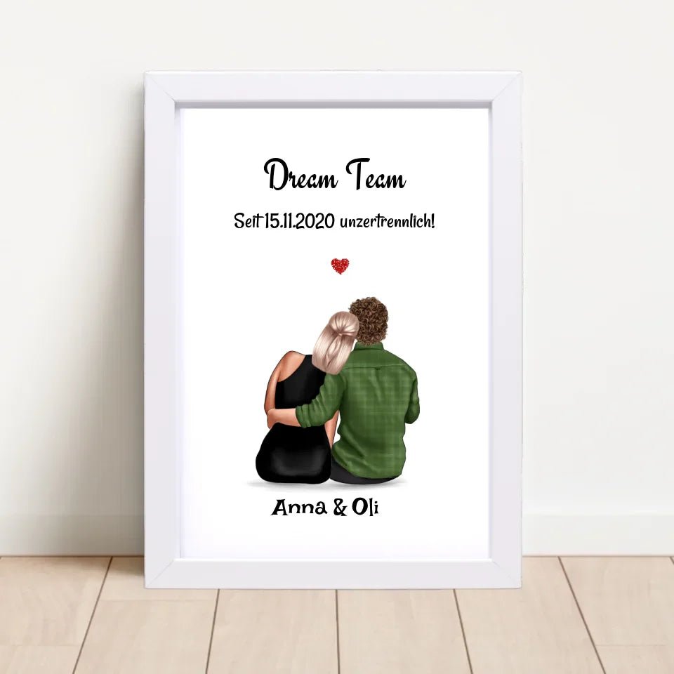 Freundin Jahrestag Bild Geschenk personalisiert - Cantty