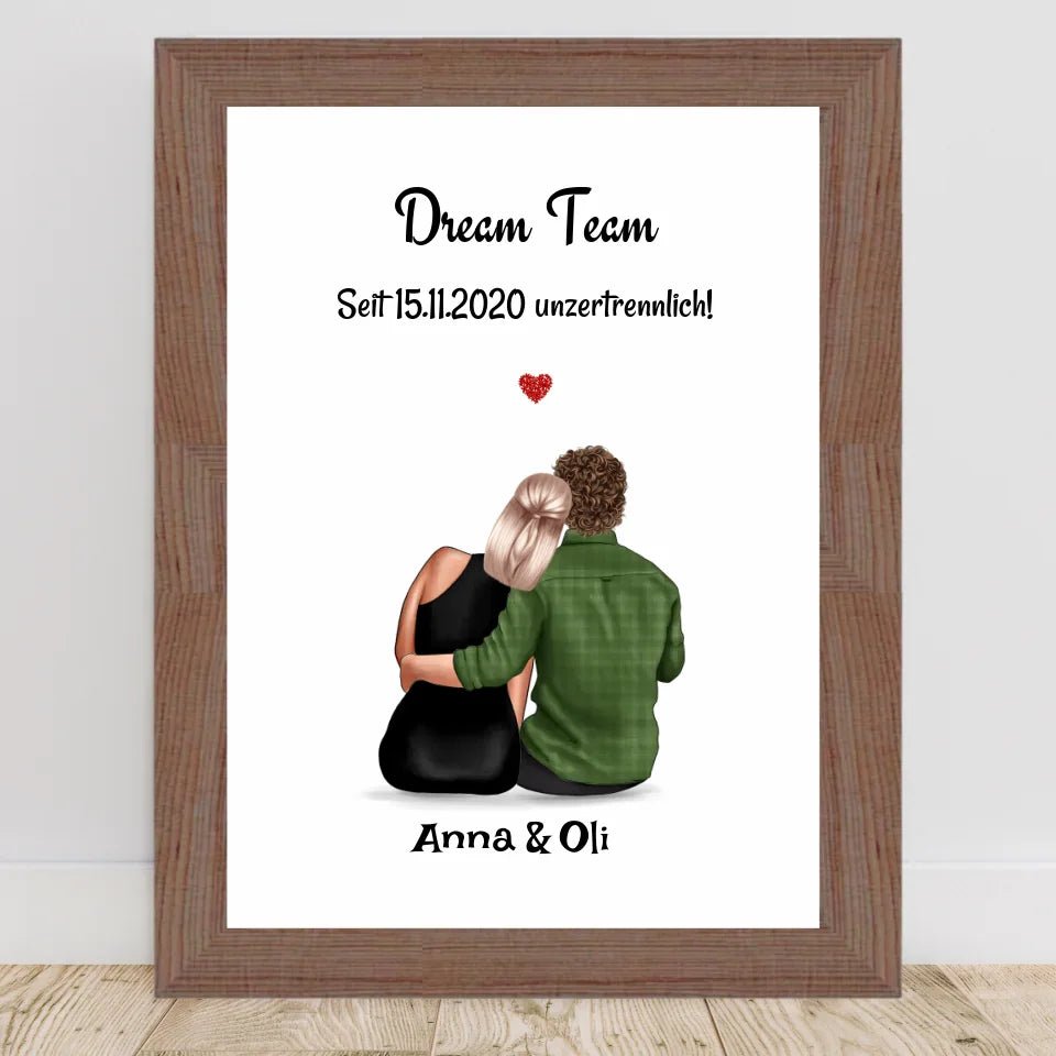 Freundin Jahrestag Bild Geschenk personalisiert - Cantty