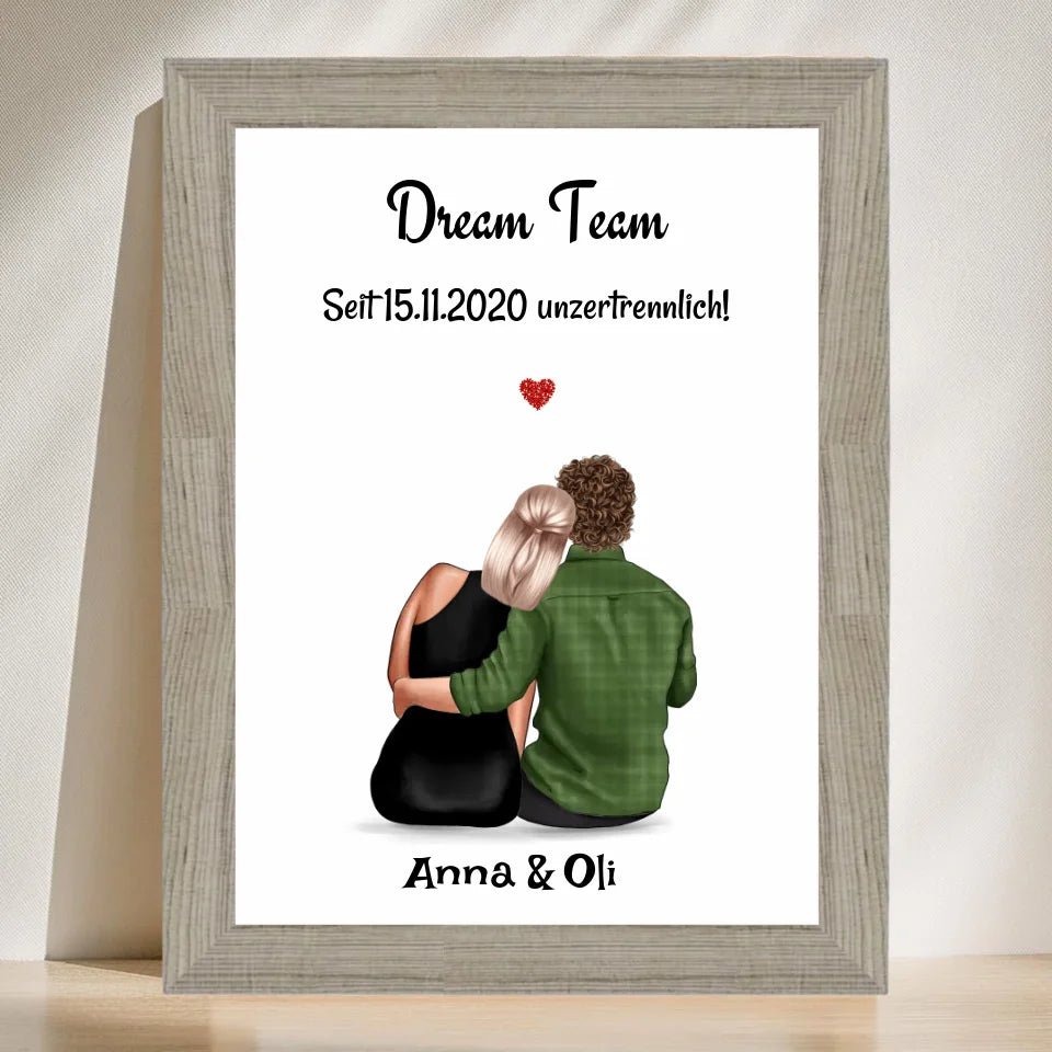 Freundin Jahrestag Bild Geschenk personalisiert - Cantty