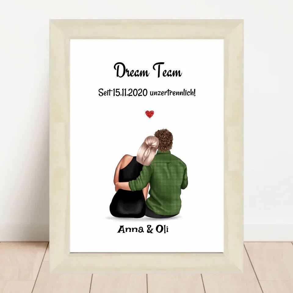 Freundin Jahrestag Bild Geschenk personalisiert - Cantty