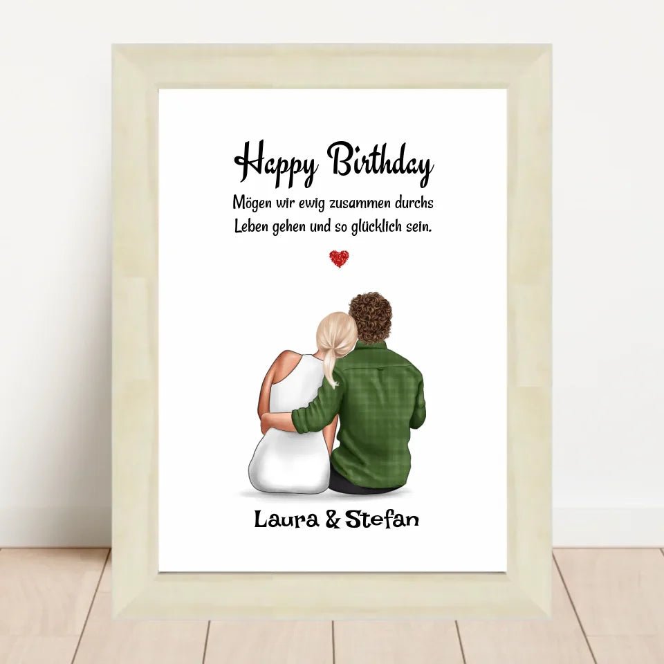 Freundin Geburtstag Geschenk Paar Bild personalisiert - Cantty