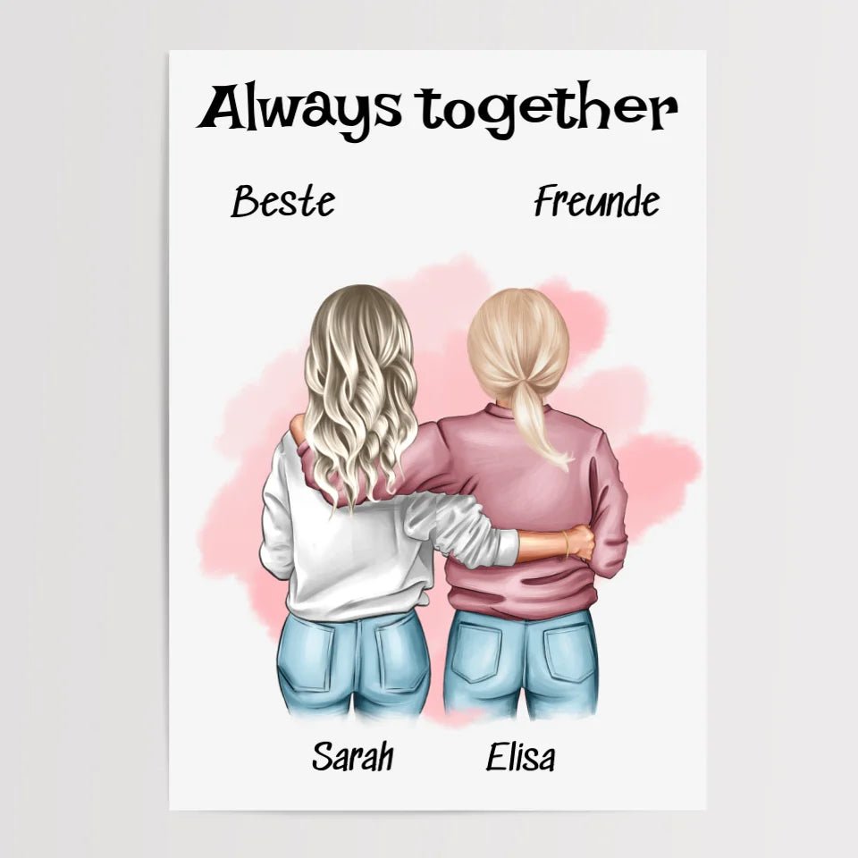 Perfekte Geschenk für die beste Freundin Poster gestalten - Cantty