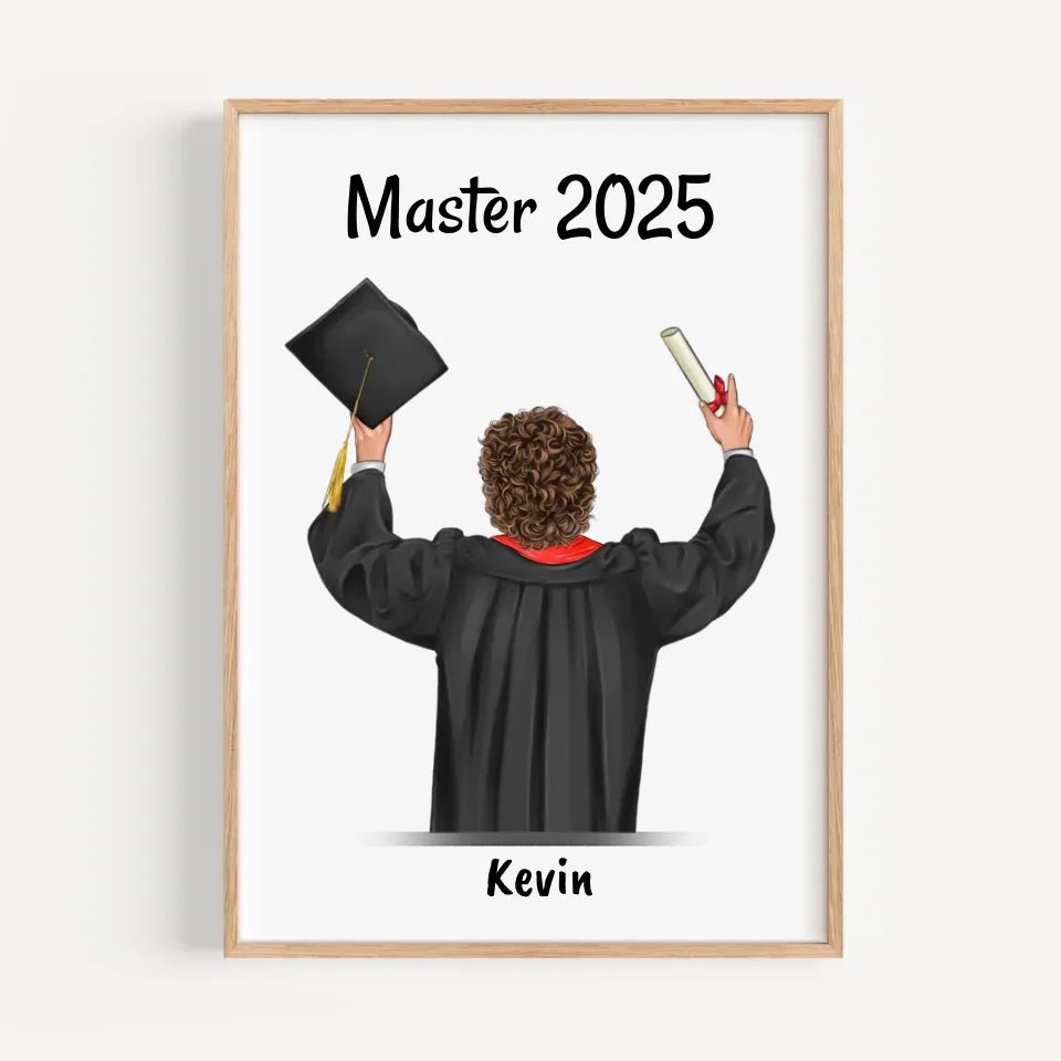 Master Abschluss Bild Geschenk für Junge - Cantty