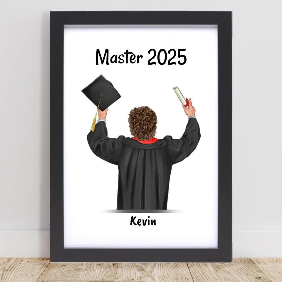 Master Abschluss Bild Geschenk für Junge - Cantty