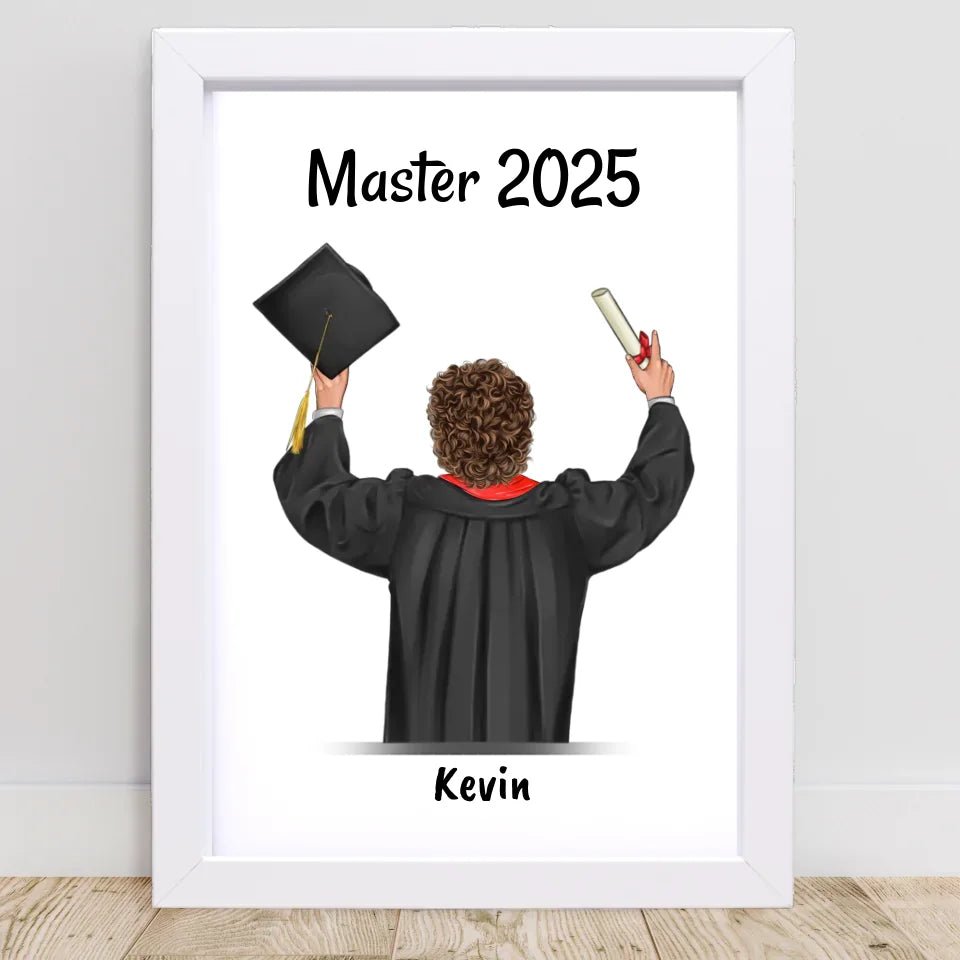 Master Abschluss Bild Geschenk für Junge - Cantty