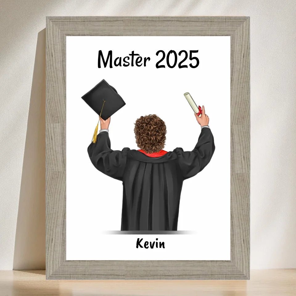 Master Abschluss Bild Geschenk für Junge - Cantty