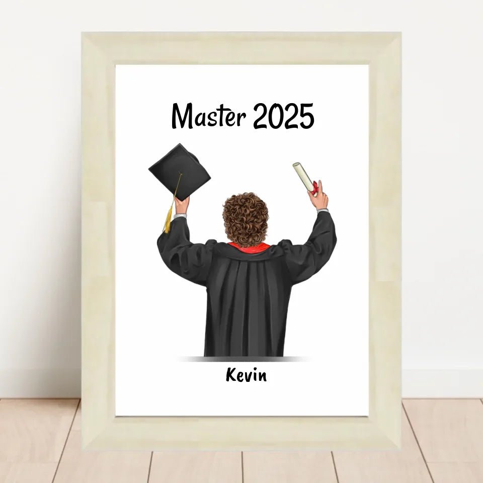 Master Abschluss Bild Geschenk für Junge - Cantty