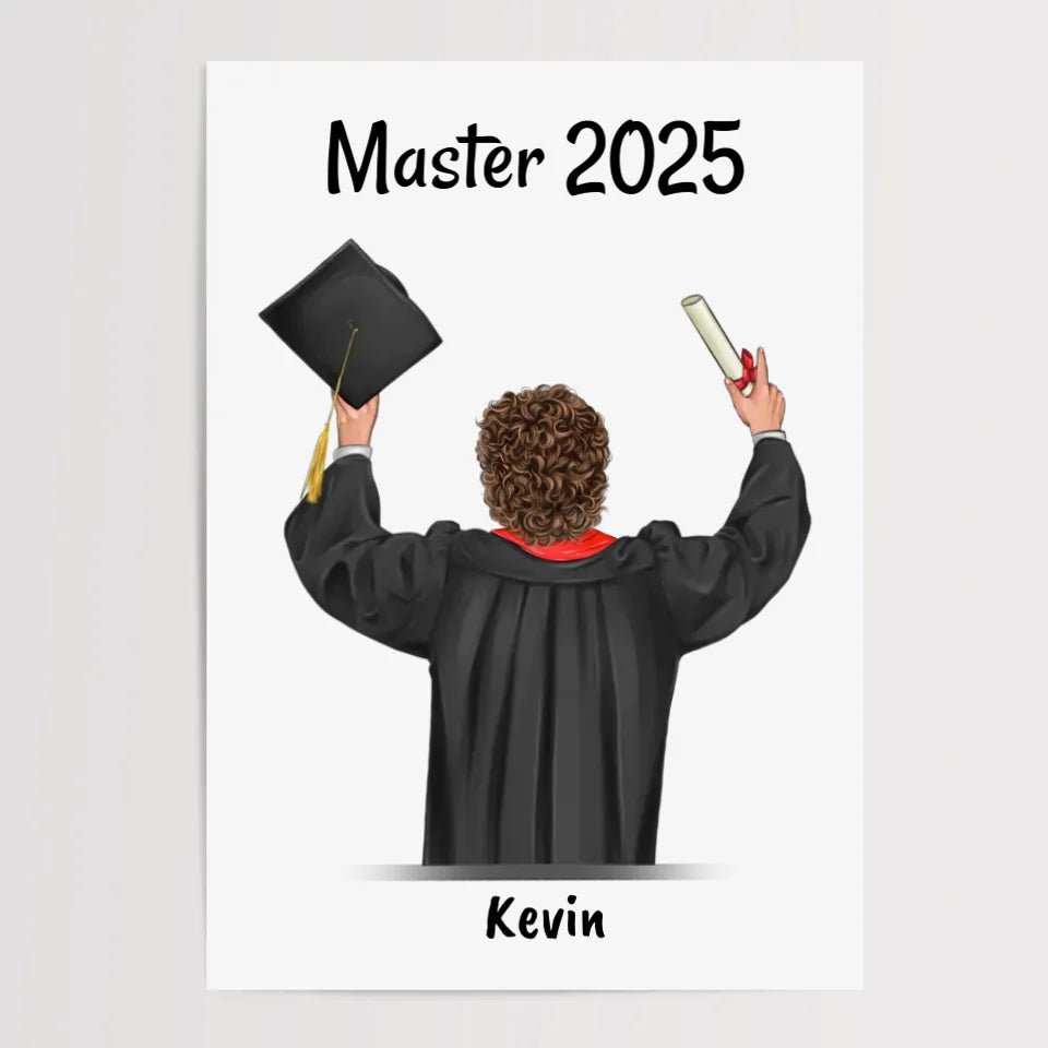 Master Abschluss Bild Geschenk für Junge - Cantty