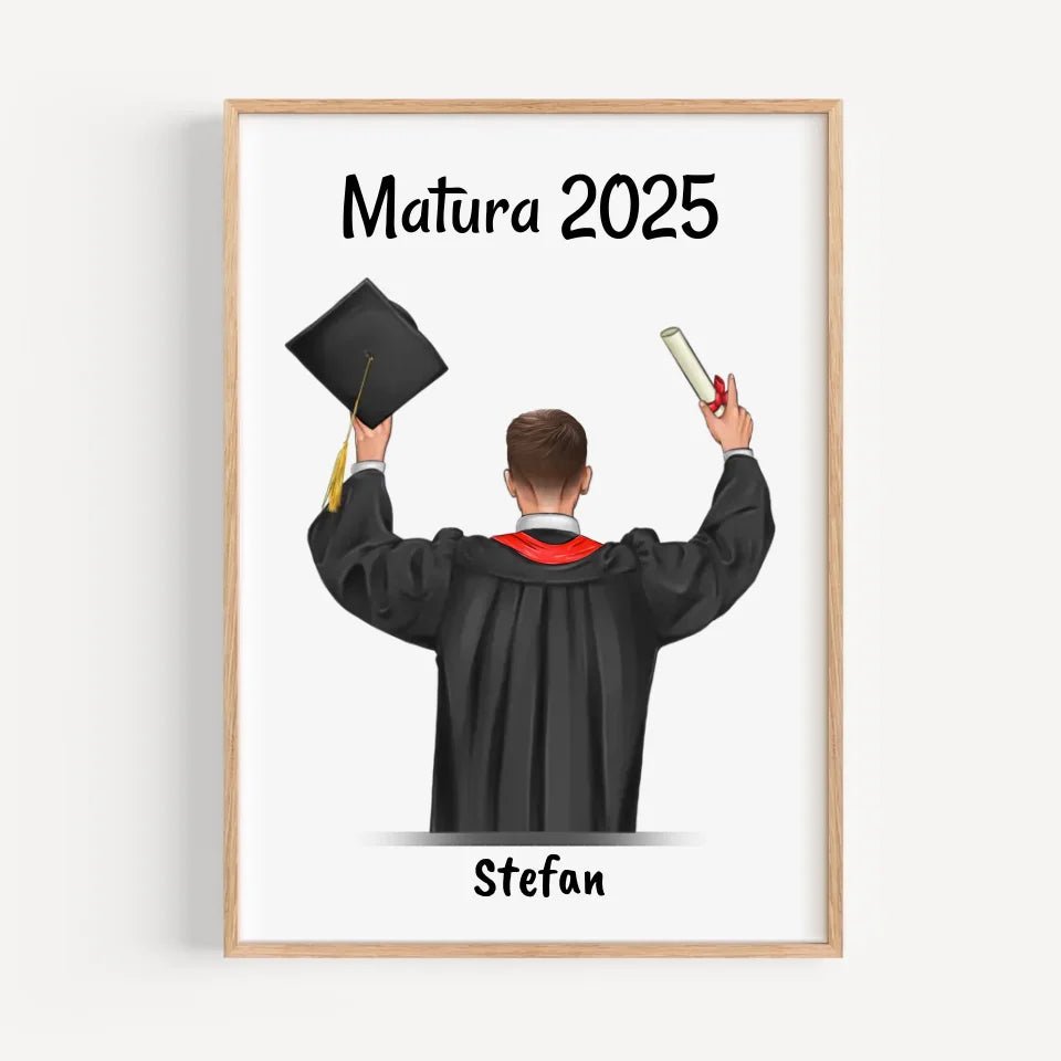 Geschenk Matura Abschluss Bild personalisiert - Cantty