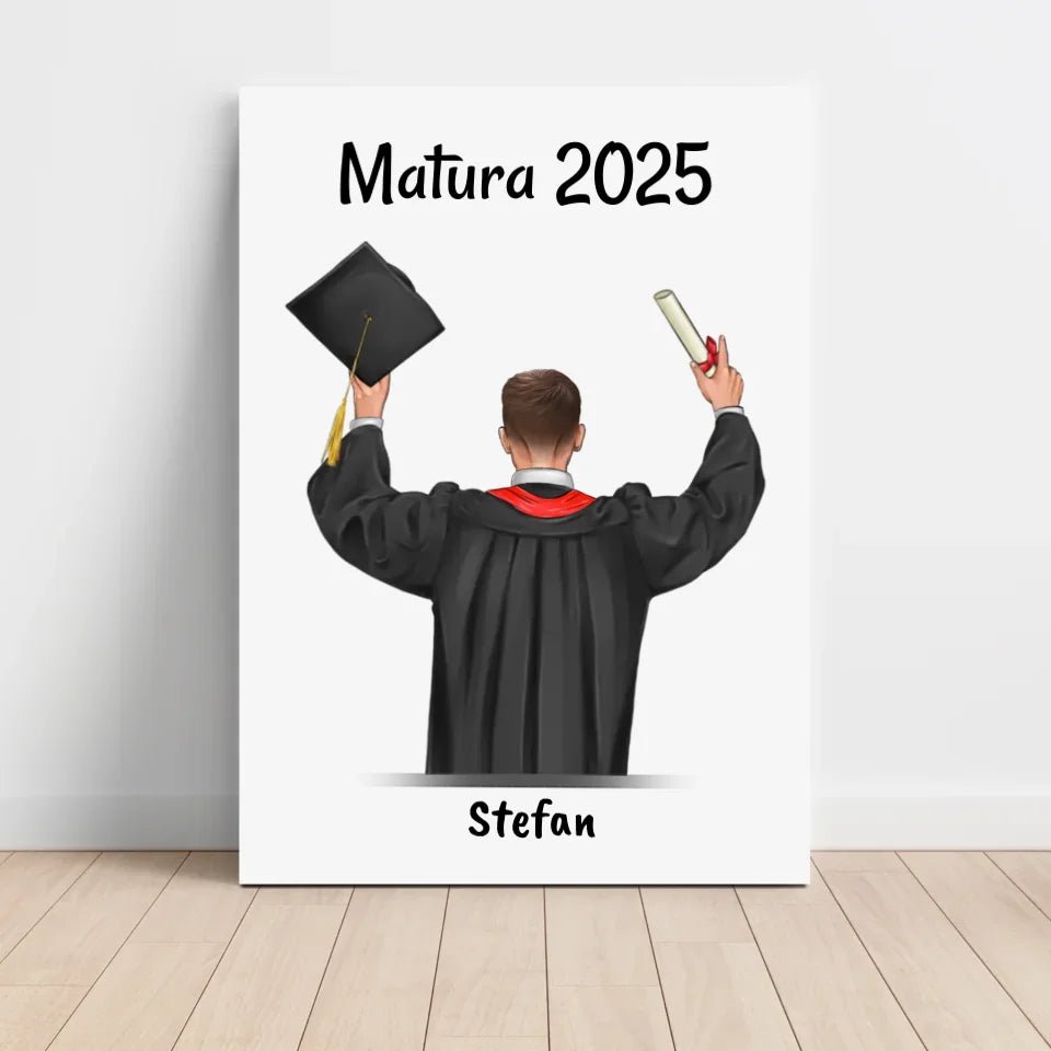 Geschenk Matura Abschluss Bild personalisiert - Cantty