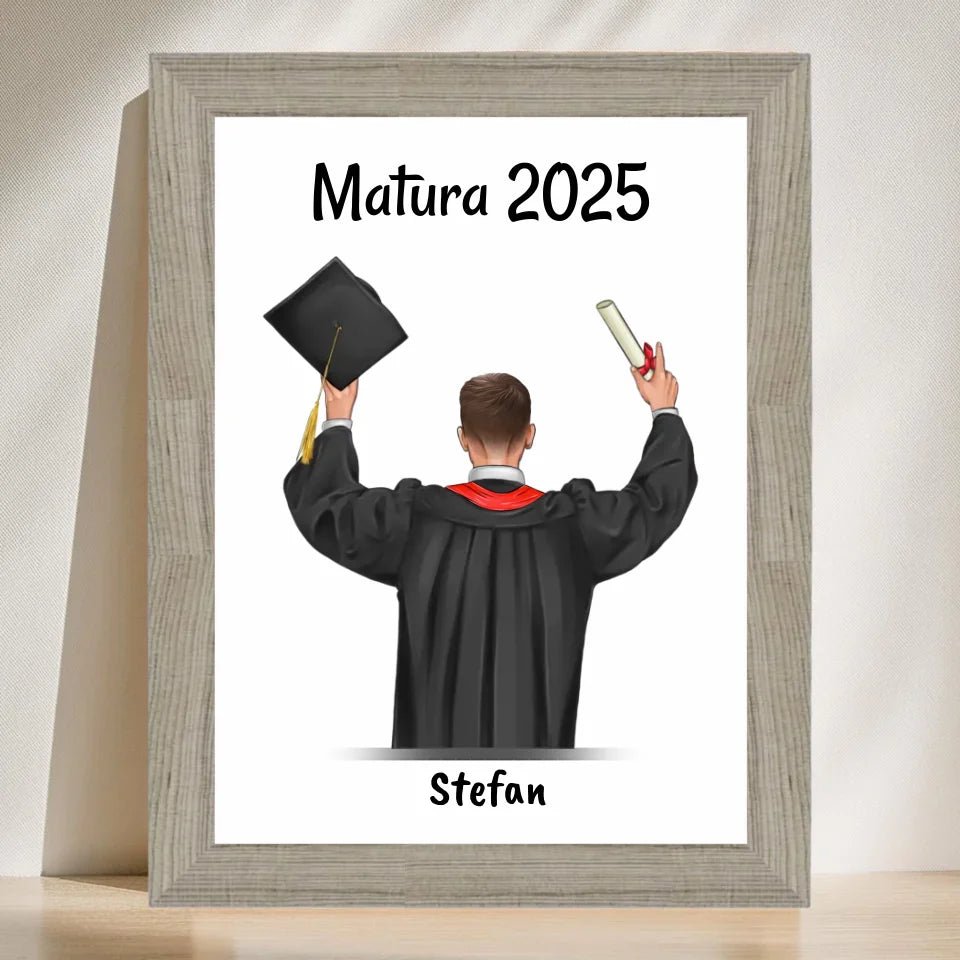 Geschenk Matura Abschluss Bild personalisiert - Cantty