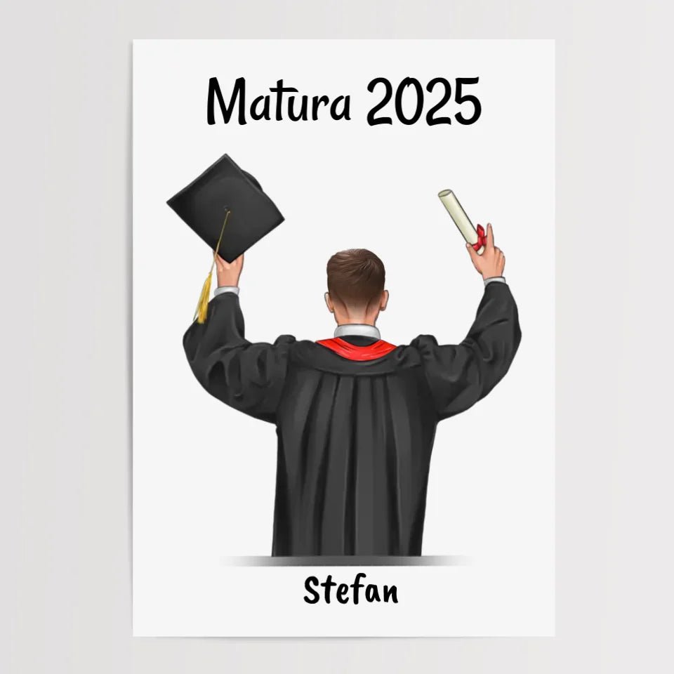 Geschenk Matura Abschluss Bild personalisiert - Cantty