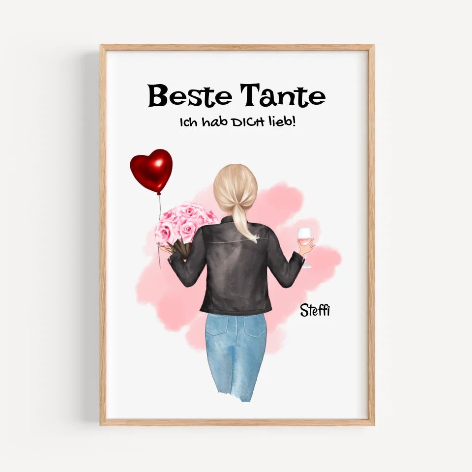 Tante Bild Geschenk personalisiert - Cantty