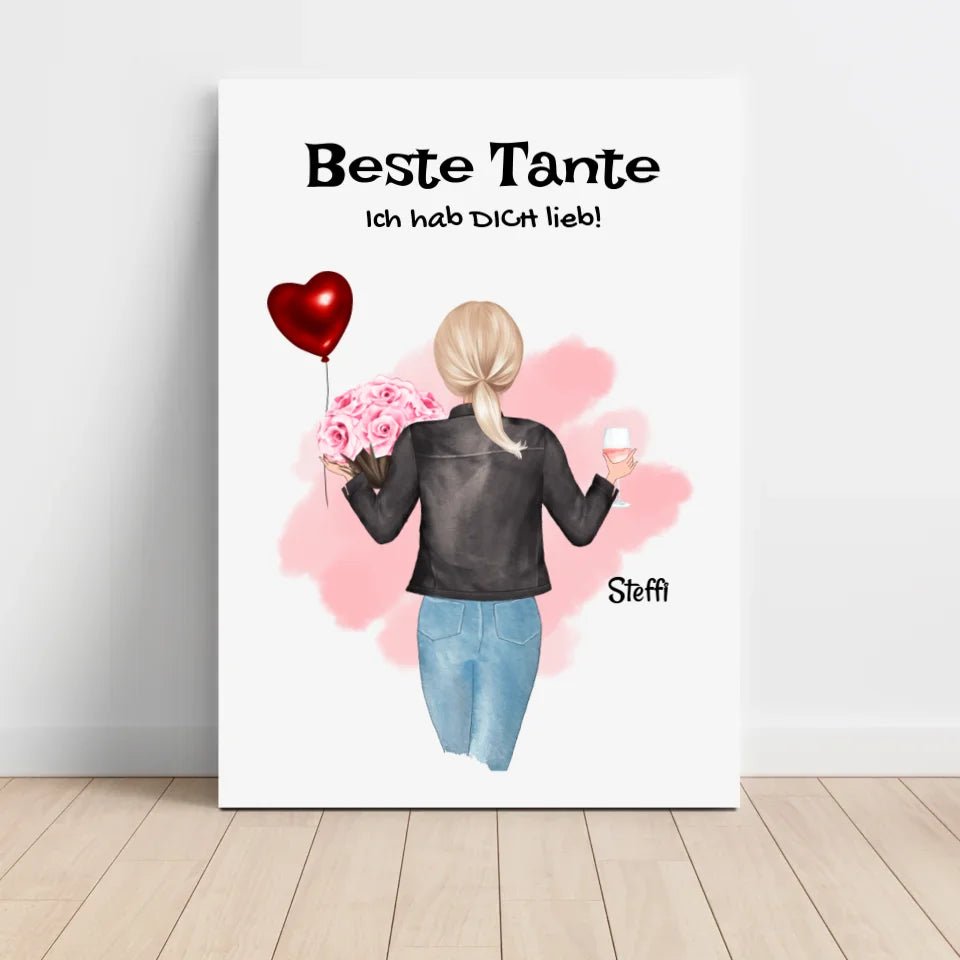 Tante Bild Geschenk personalisiert - Cantty