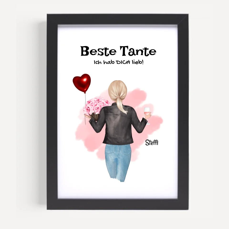 Tante Bild Geschenk personalisiert - Cantty