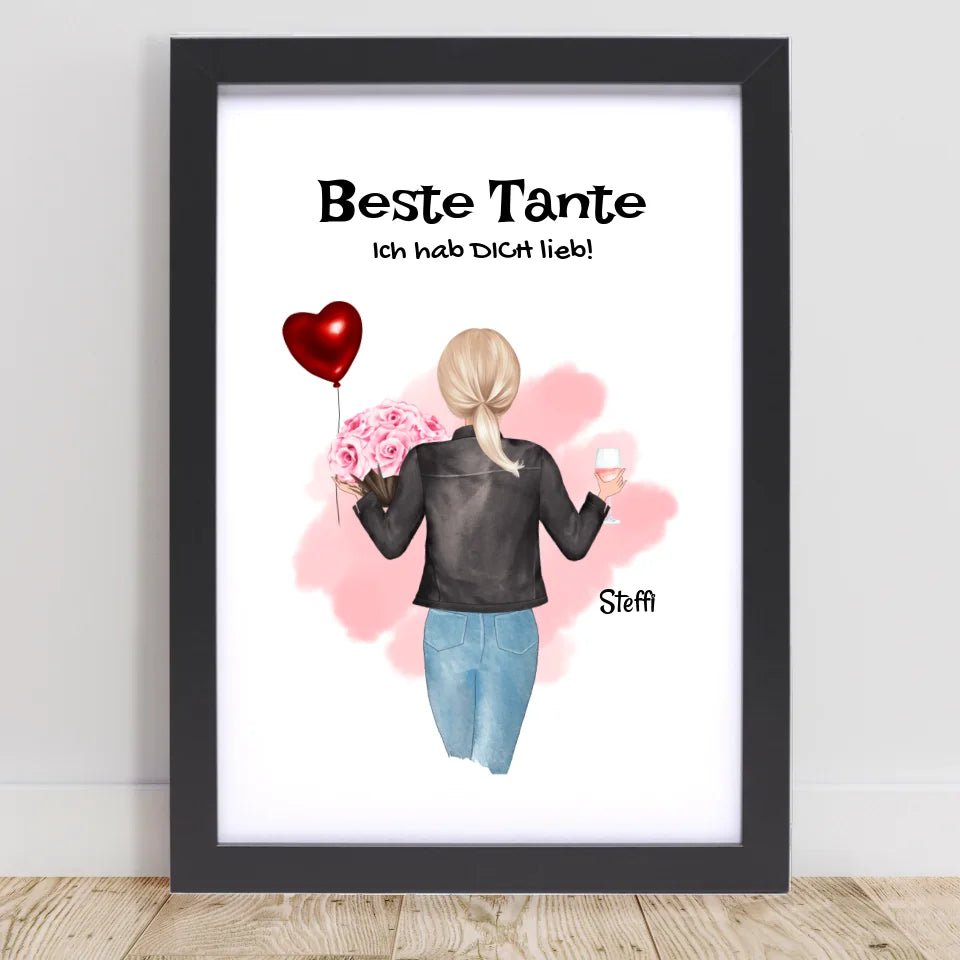 Tante Bild Geschenk personalisiert - Cantty