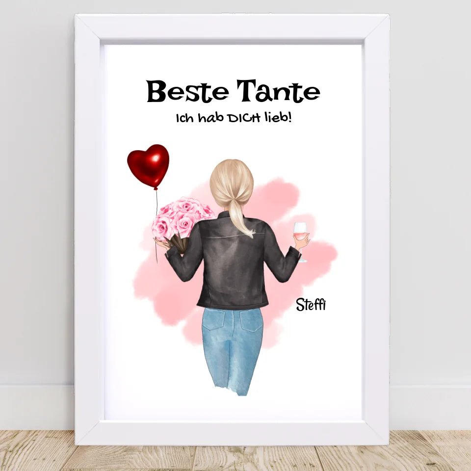 Tante Bild Geschenk personalisiert - Cantty