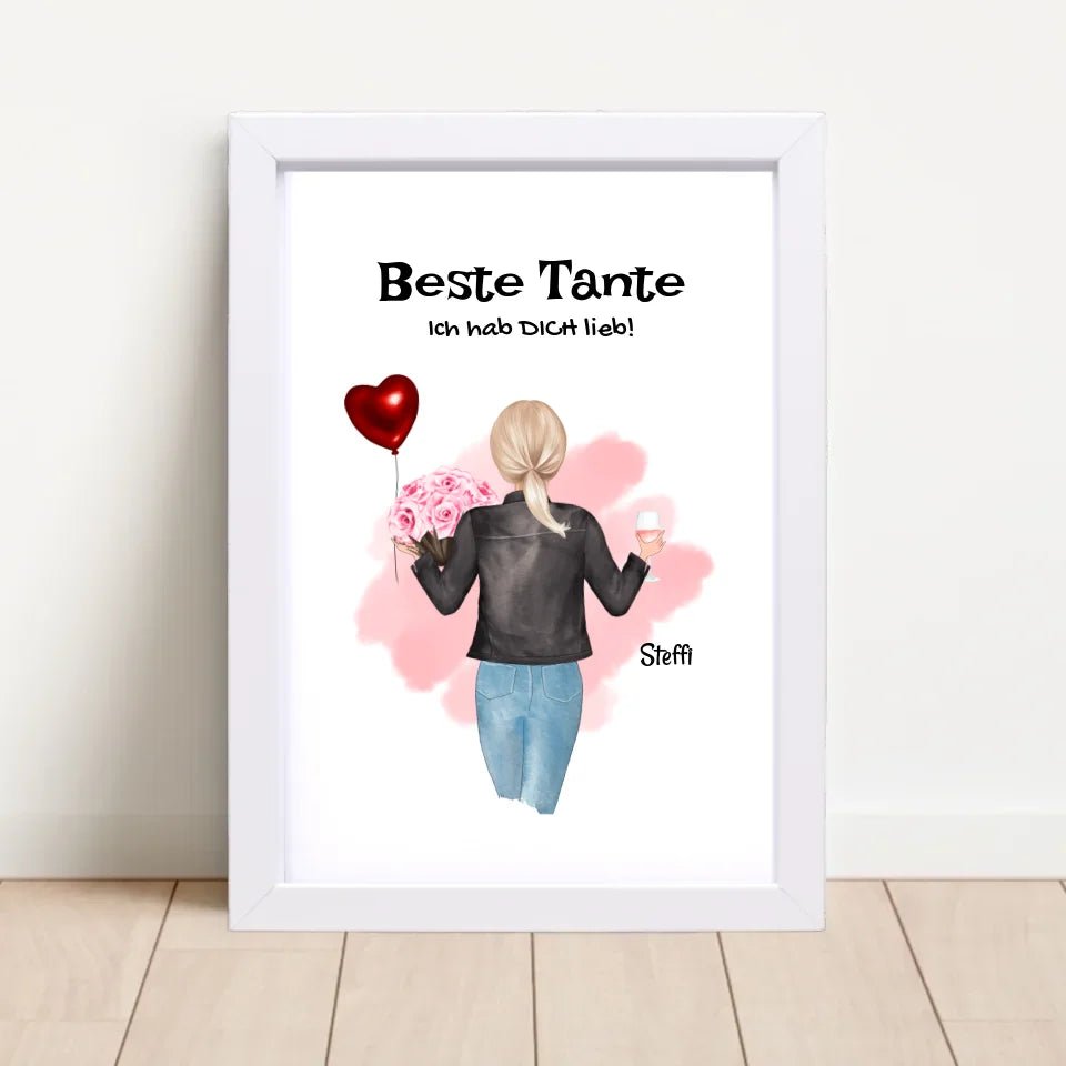 Tante Bild Geschenk personalisiert - Cantty