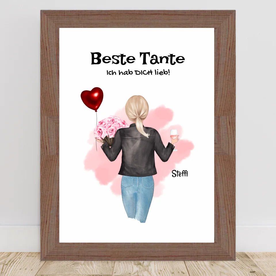 Tante Bild Geschenk personalisiert - Cantty